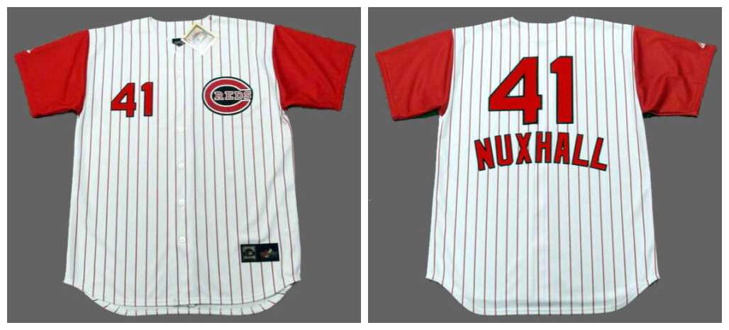 Reds 41 Joe Nuxhall White 1960 Throwback Jersey,We sell and wholesale Reds 41 Joe Nuxhall White 1960 Throwback Jersey on line form chian!